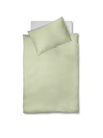 FLEURESSE | Satin Bettwäsche Royal 70x90cm / 140x200cm Hellgrün | 